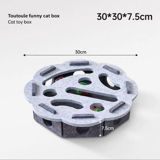 Interactive Cat Maze Toy with Bell Ball