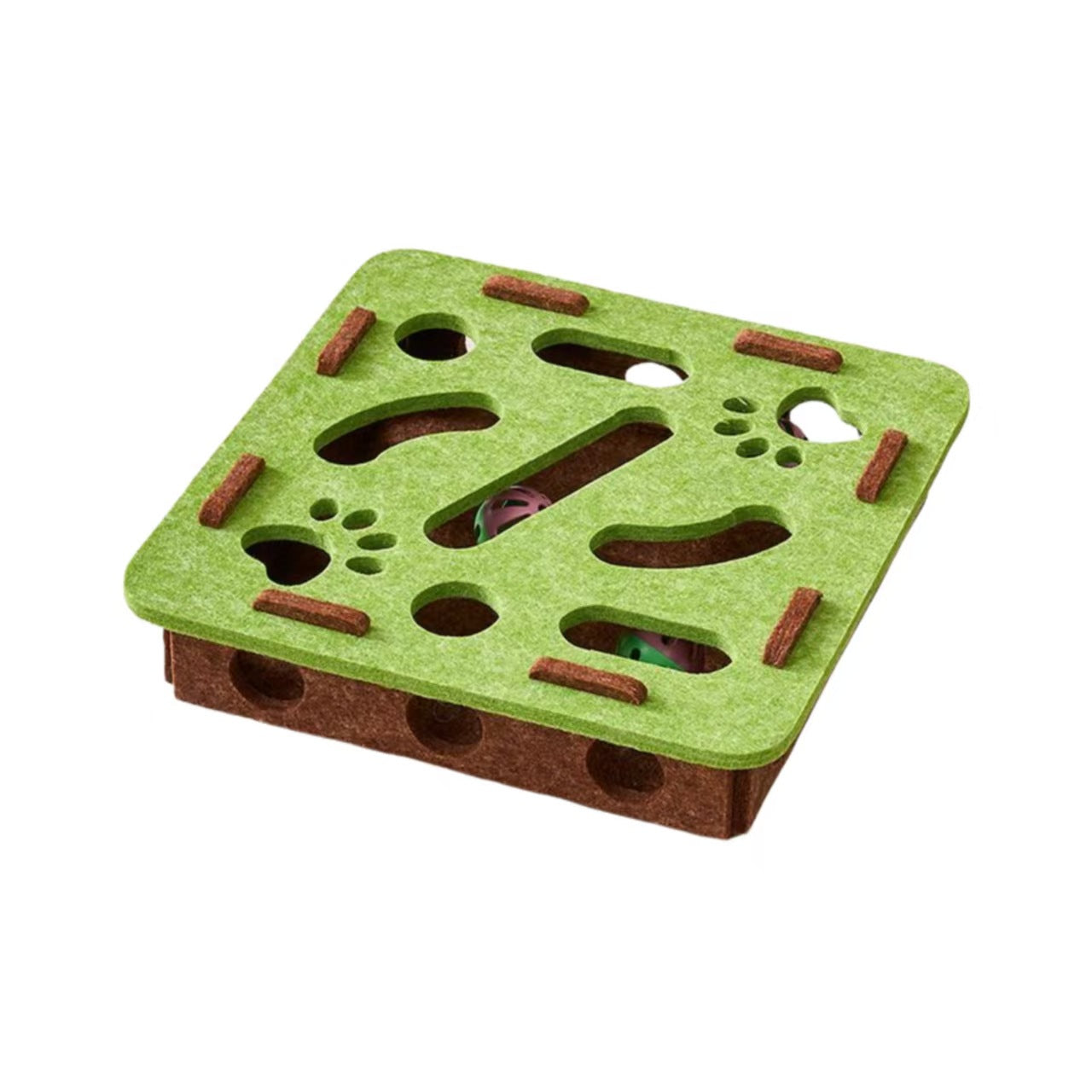 Interactive Cat Maze Toy with Bell Balls