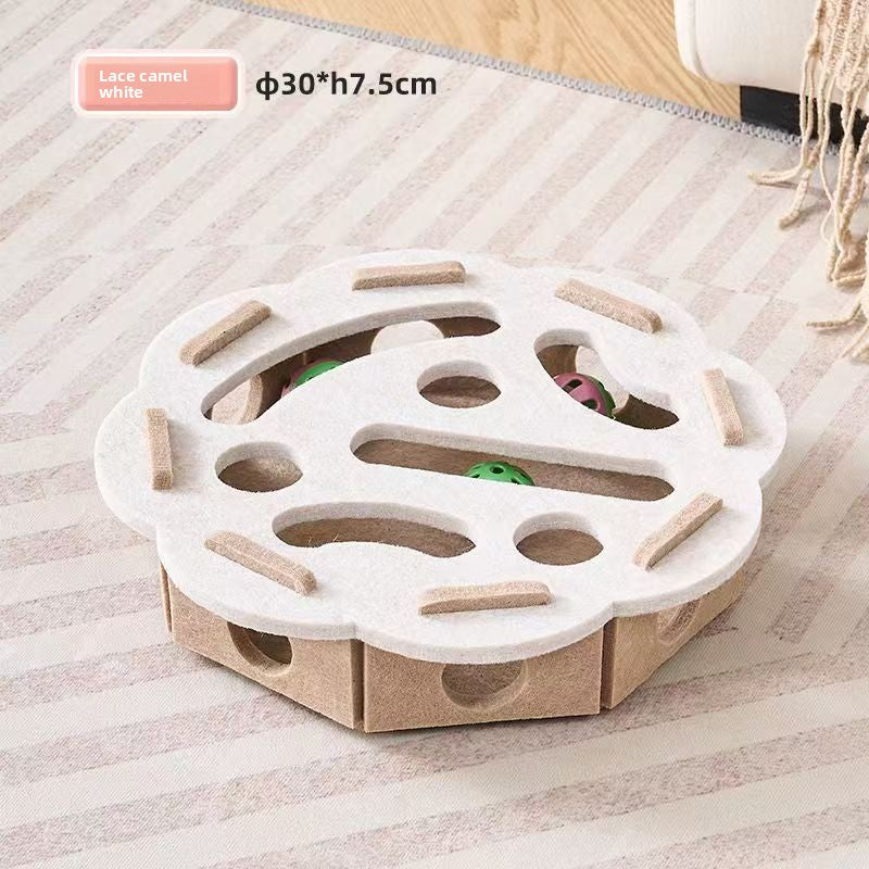 Interactive Cat Maze Toy with Bell Balls