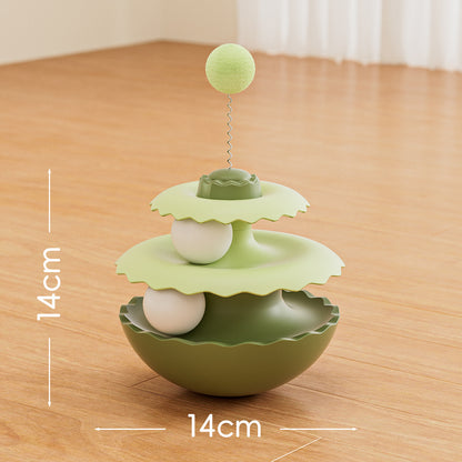 Interactive Cat Turntable Toy with Balls
