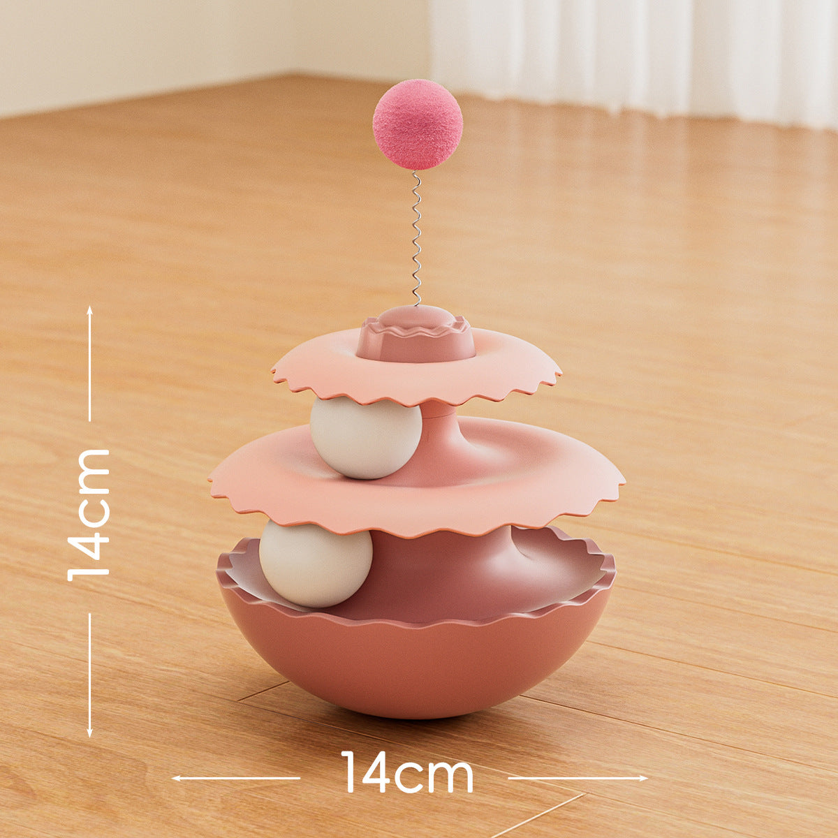 Interactive Cat Turntable Toy with Balls