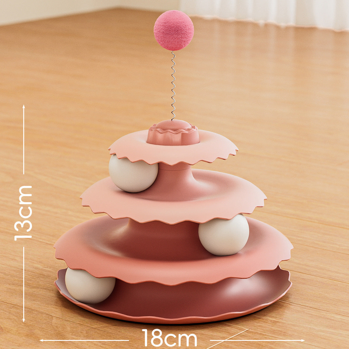 Interactive Cat Turntable Toy with Balls