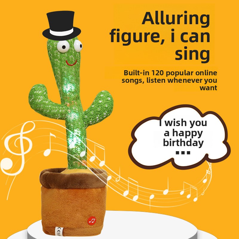 Interactive Dancing Cactus Educational Toy