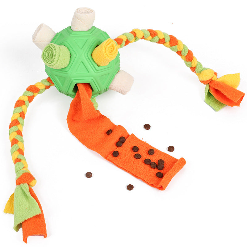 Interactive Dog Chew Toy Ball with Slow Feeder Function