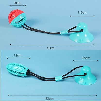 Interactive Dog Teething Toy with Suction Cups