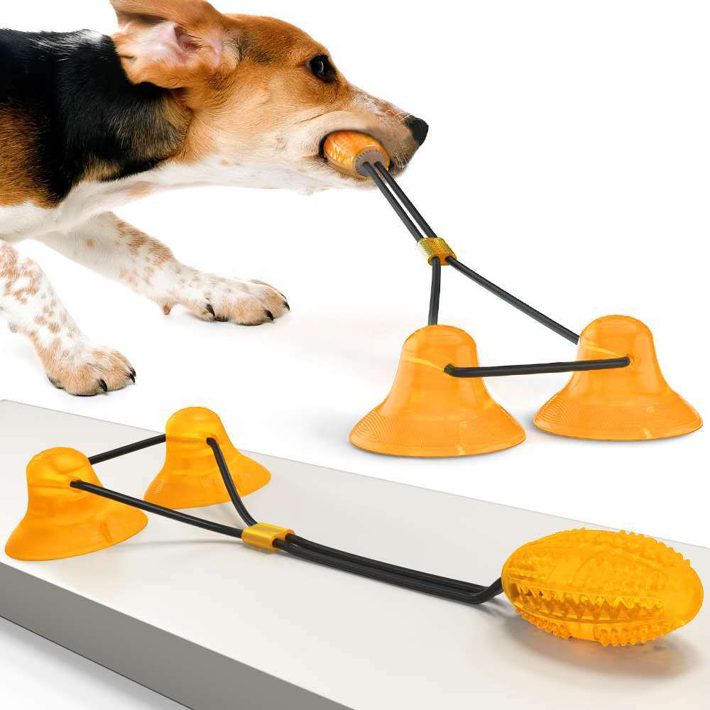 Interactive Dog Teething Toy with Suction Cups
