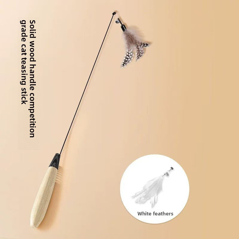 Interactive Feather Teaser Wand for Cats
