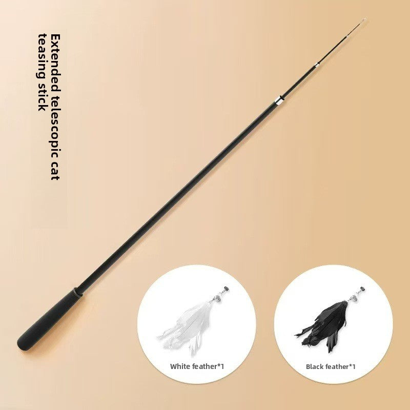 Interactive Feather Teaser Wand for Cats