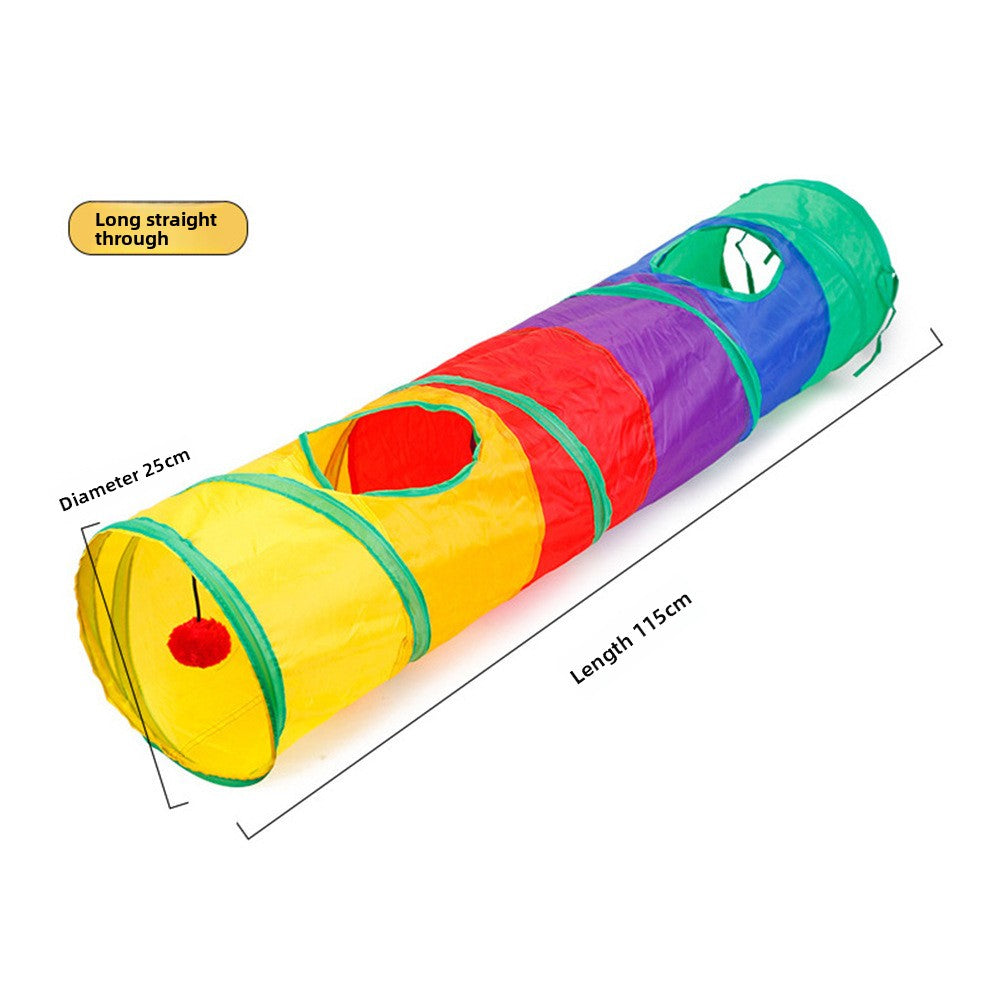 Interactive Foldable Cat Play Tunnel