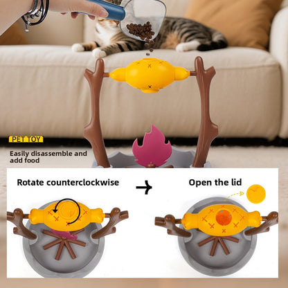 Interactive Pet Feeding Toy with Treat Dispensing Function