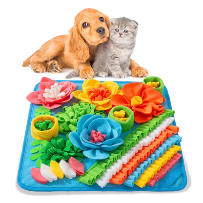 Interactive Pet Sniffing Mat Feeding Puzzle Toy