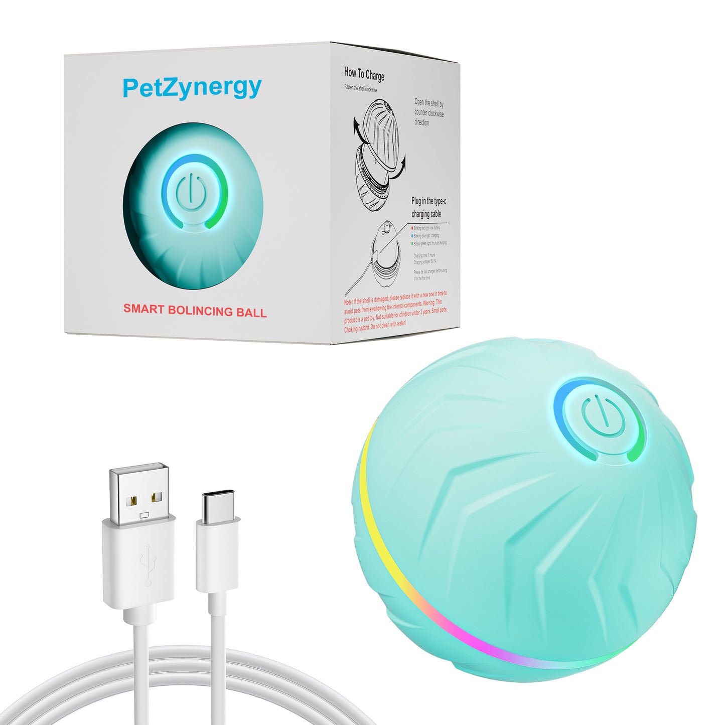 Interactive Pet Toy Ball with Gravity Bounce