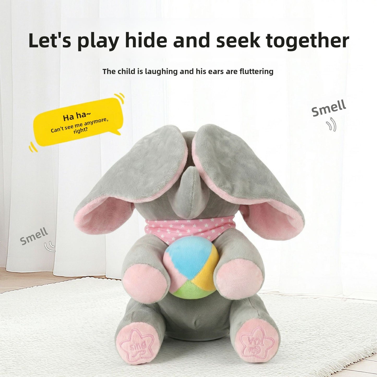 Interactive Singing Elephant Baby Calming Toy