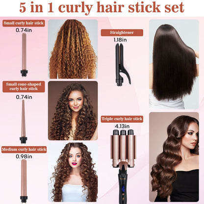 Interchangeable Multi-Head Curling Iron Styler