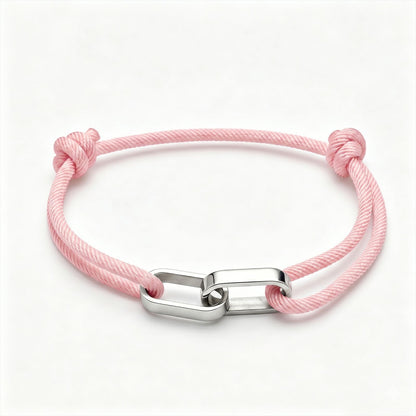 Interlocking Couple Engraved Milanese Bracelet
