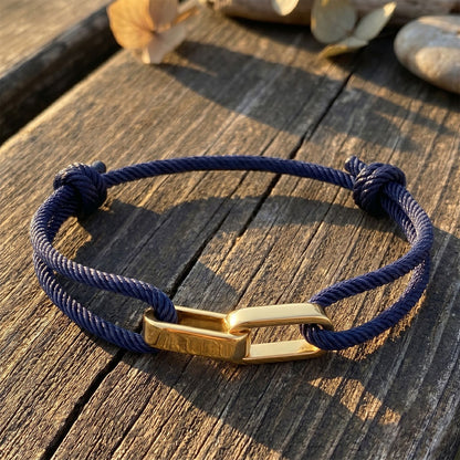 Interlocking Couple Engraved Milanese Bracelet