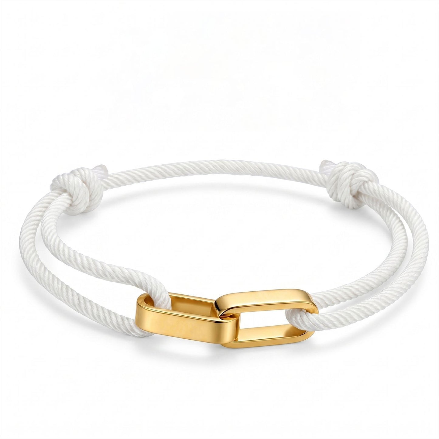 Interlocking Couple Engraved Milanese Bracelet