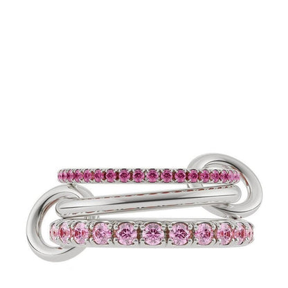 Interlocking Stackable Zircon Rings