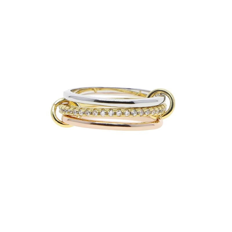 Interlocking Stackable Zircon Rings