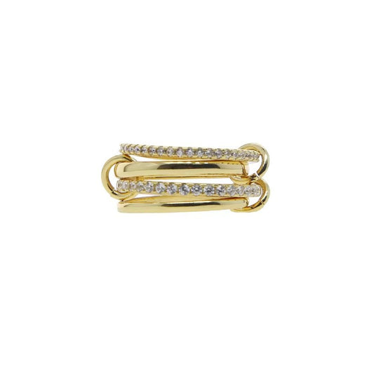 Interlocking Stackable Zircon Rings
