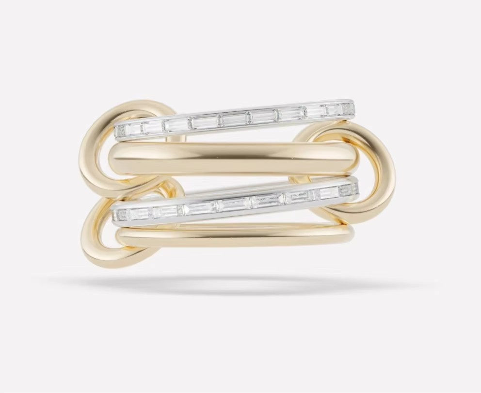 Interlocking Stackable Zircon Rings