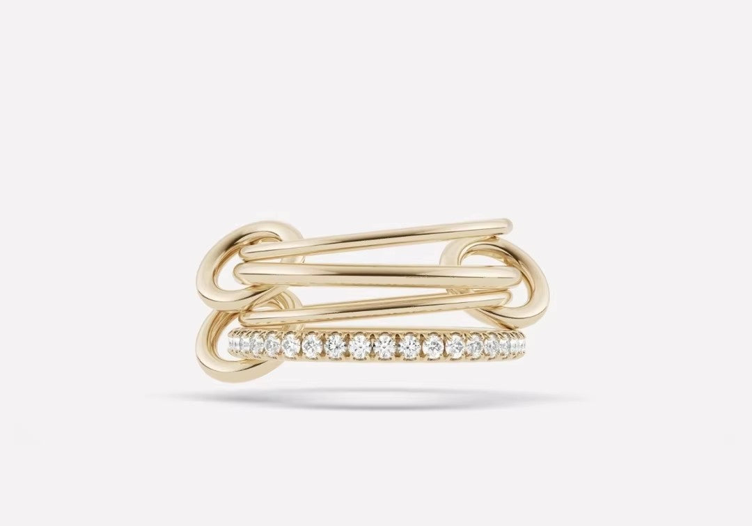 Interlocking Stackable Zircon Rings