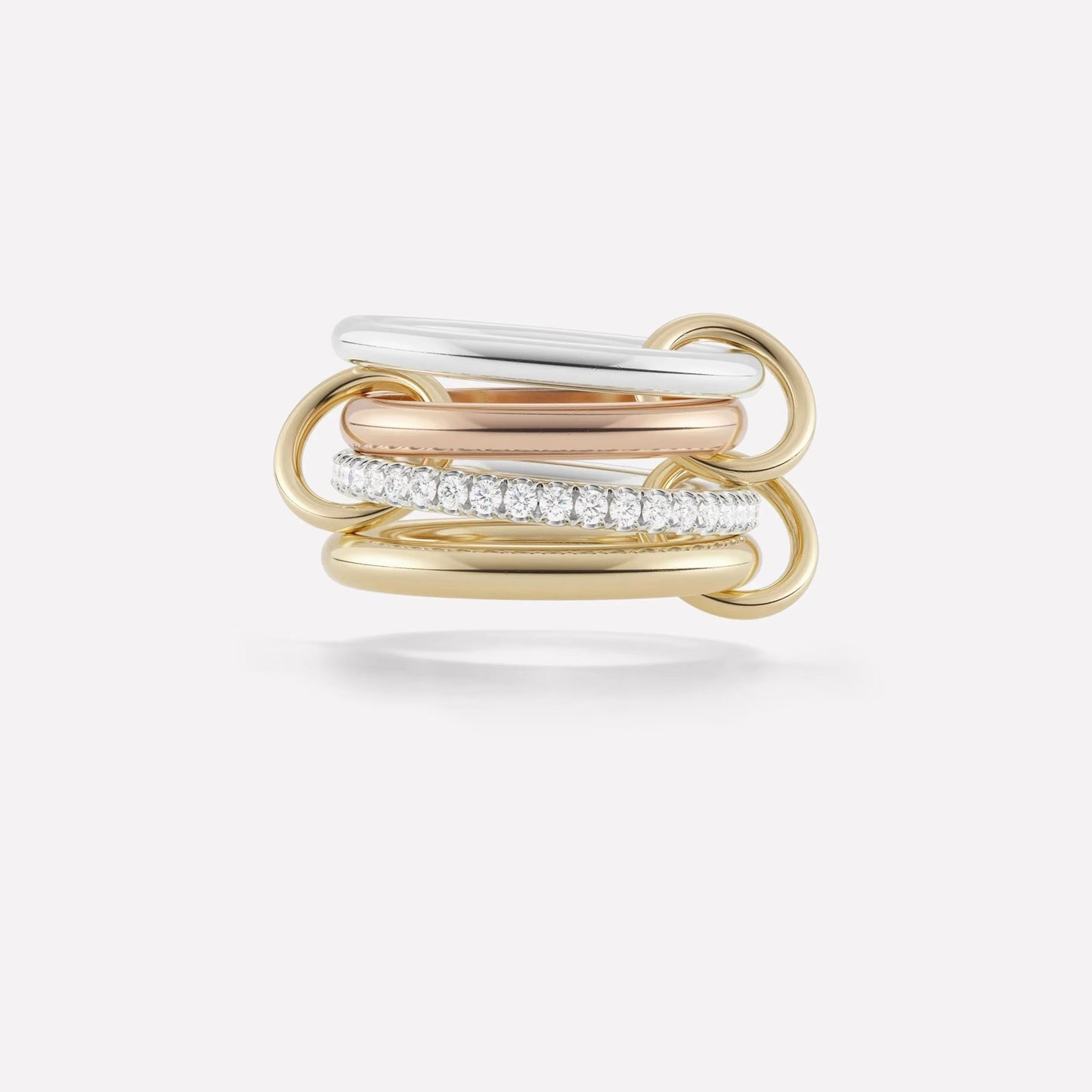 Interlocking Stackable Zircon Rings