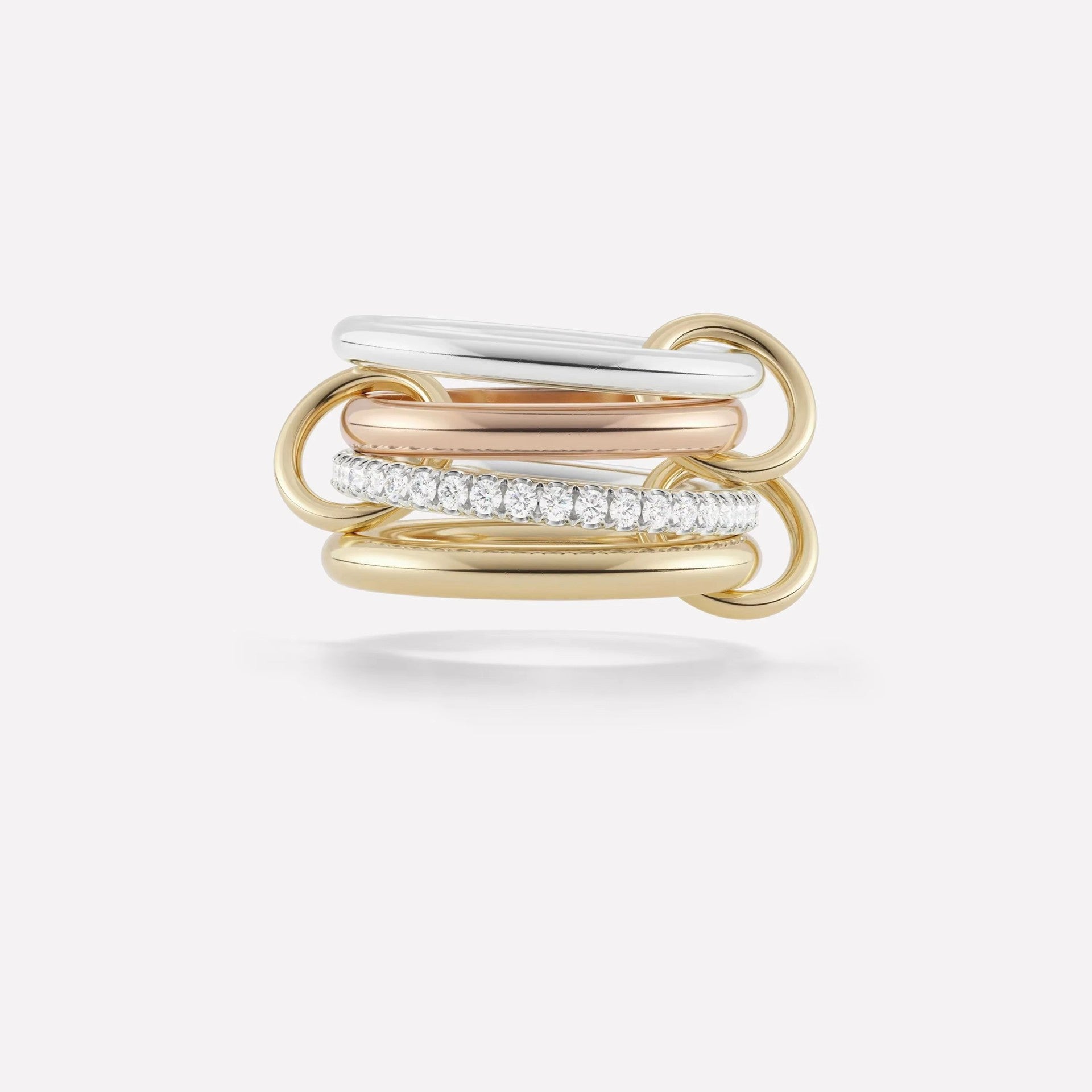 Interlocking Stackable Zircon Rings