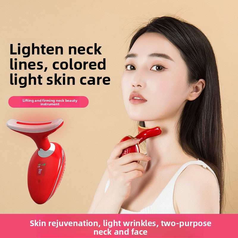 Introduce a massage device to reduce nasolabial folds on the face