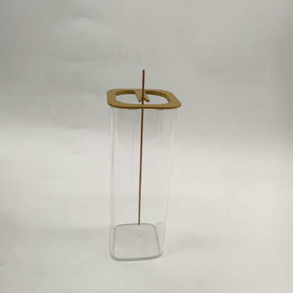 Inverted Glass Bottle Sandalwood Incense Holder with Yoga Timer