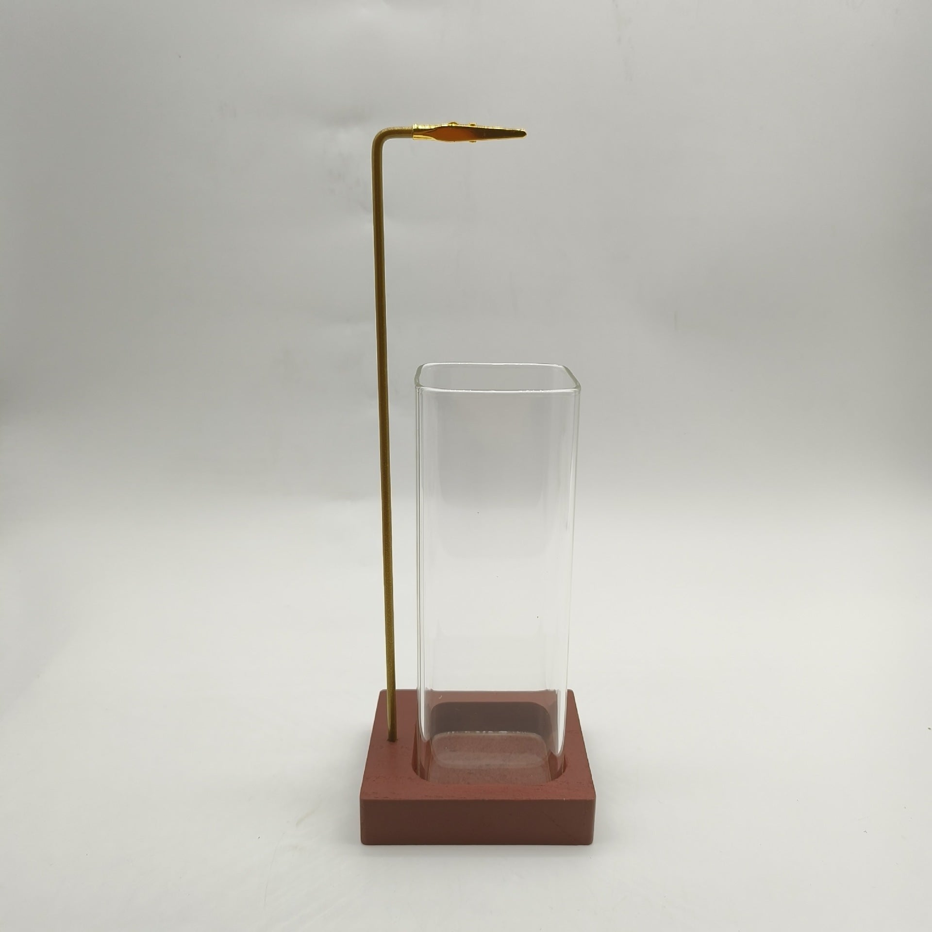 Inverted Glass Bottle Sandalwood Incense Holder with Yoga Timer