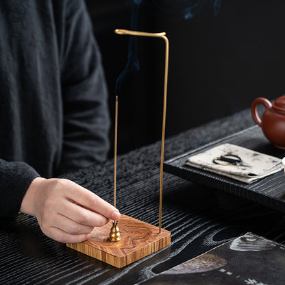 Inverted incense holder