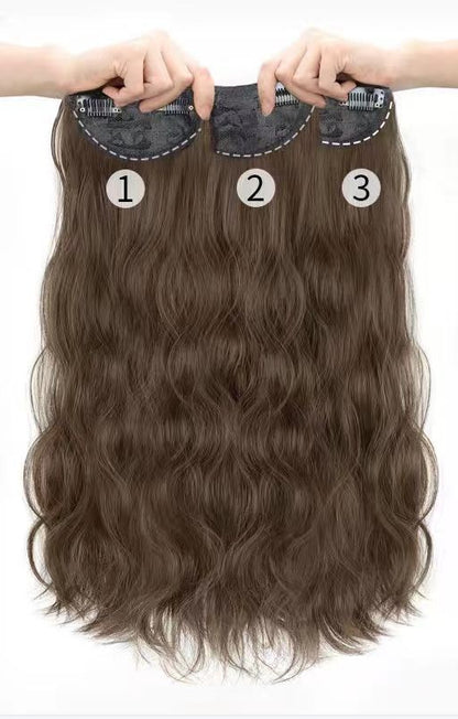 Invisible big wavy long curly hair