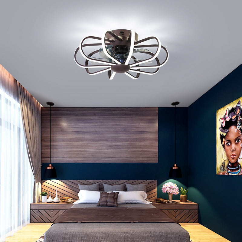 Invisible Blade Ceiling Fan Lamp with LED Light