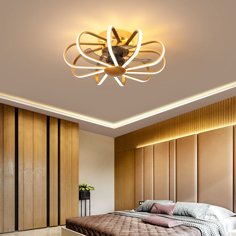 Invisible Blade Ceiling Fan Lamp with LED Light