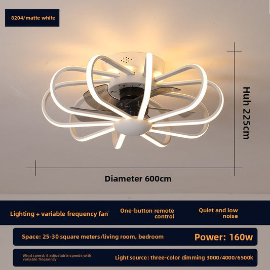 Invisible Blade Ceiling Fan Lamp with LED Light