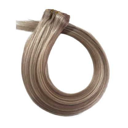 Invisible Clip-On Hair Extensions Real Human Hair