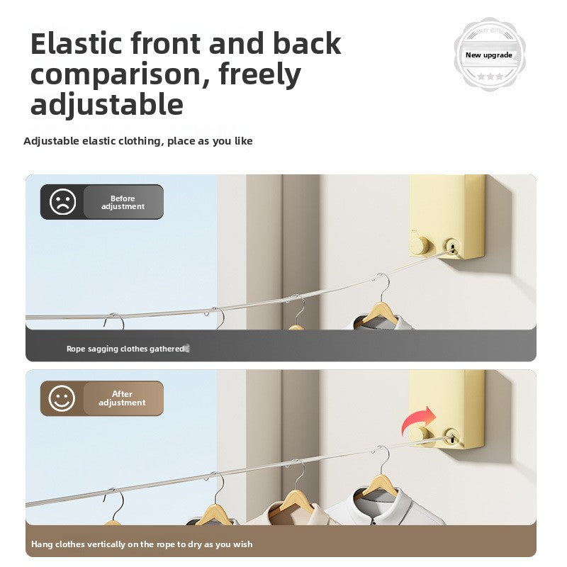 Invisible clothes drying rack