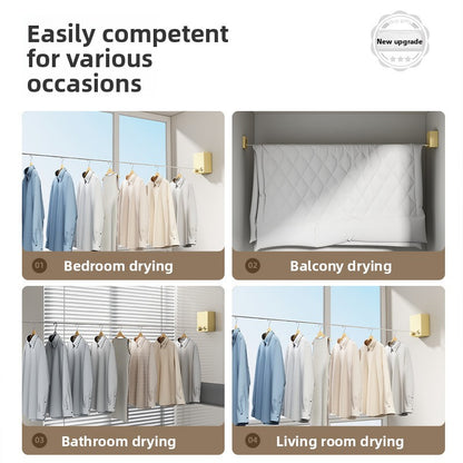 Invisible clothes drying rack