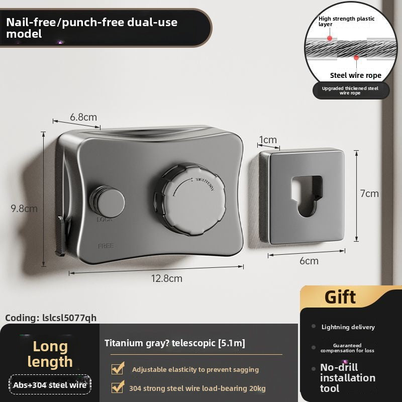 Invisible Clothesline steel wire