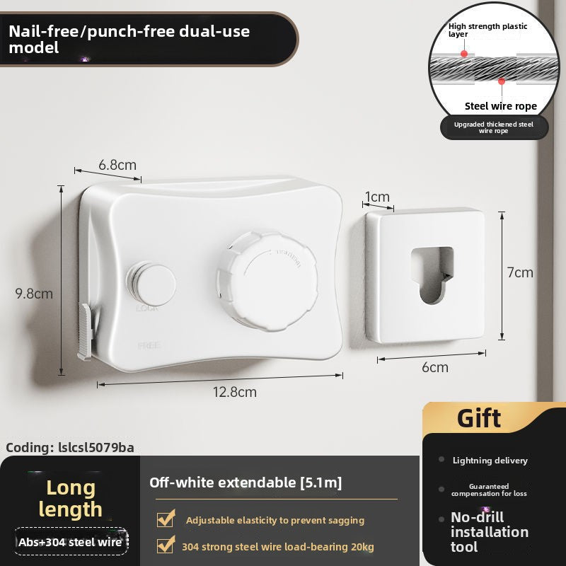 Invisible Clothesline steel wire