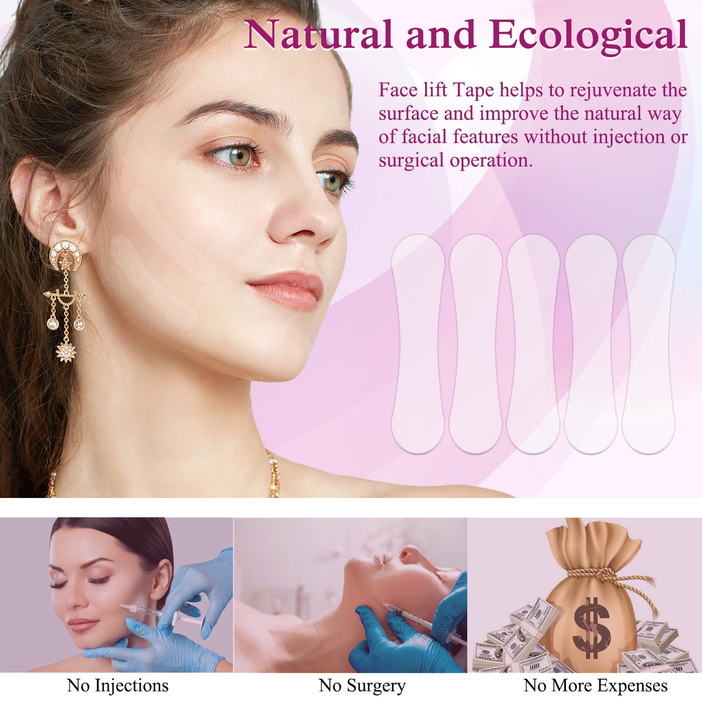 Invisible Face Lifting Patch
