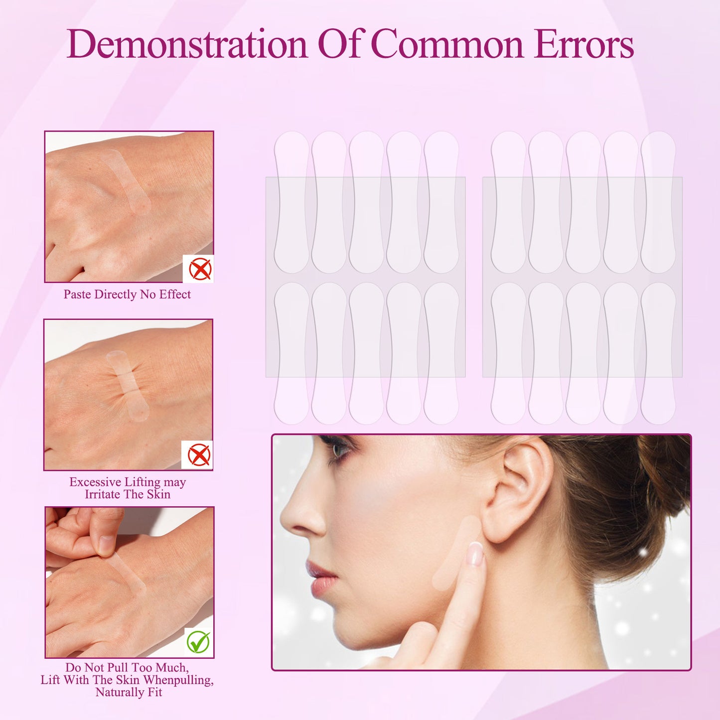 Invisible Face Lifting Patch