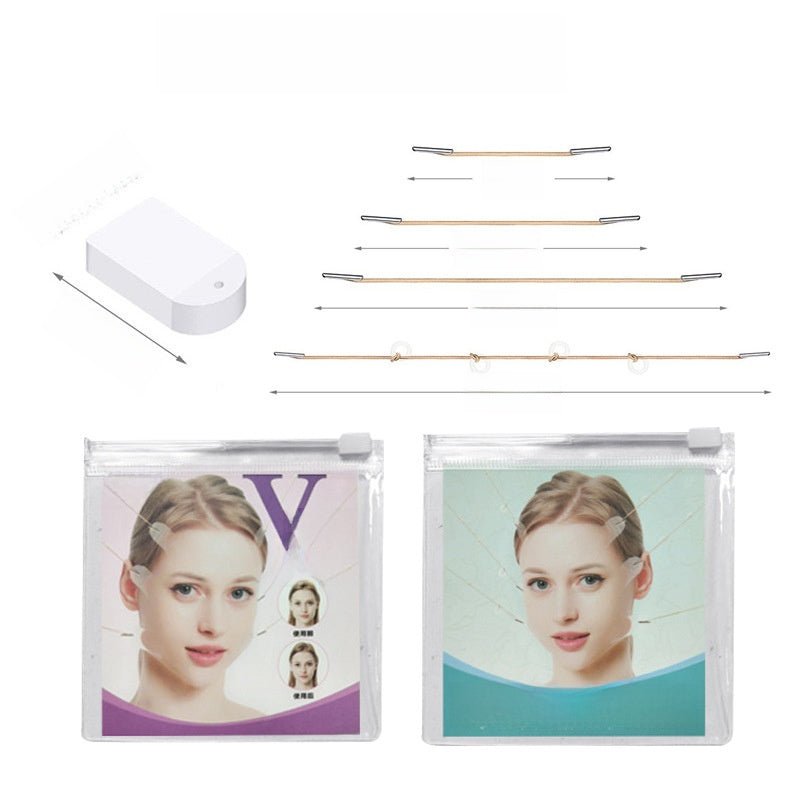 Invisible Facial Lifting Patches with Elastic Ropes