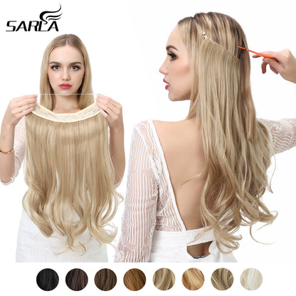 Invisible natural long curly hair