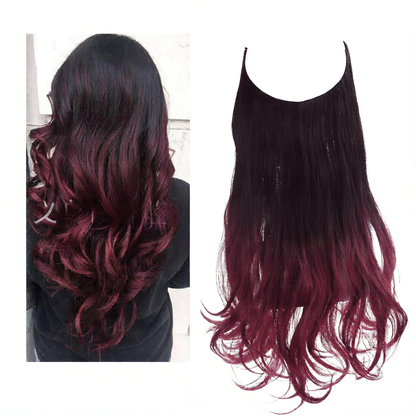 Invisible natural long curly hair