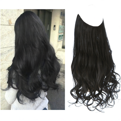 Invisible natural long curly hair