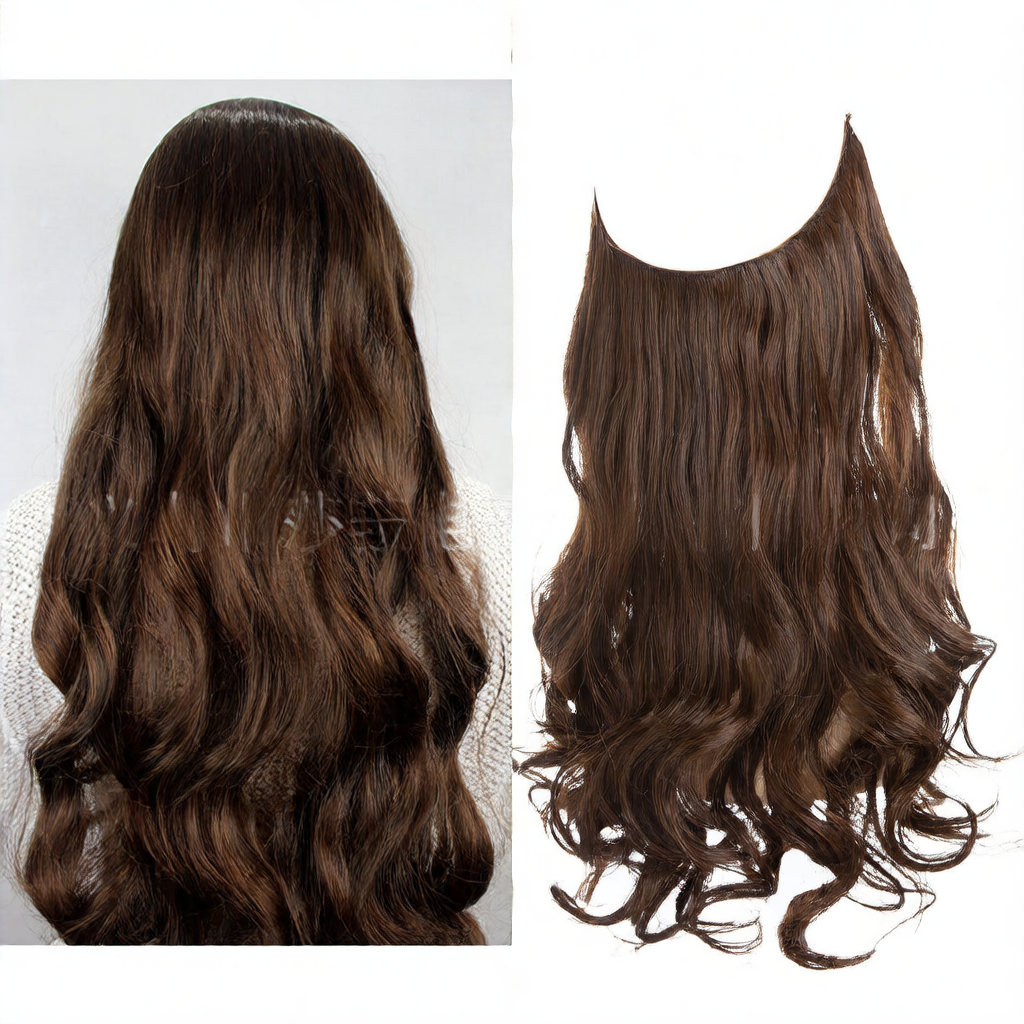 Invisible natural long curly hair