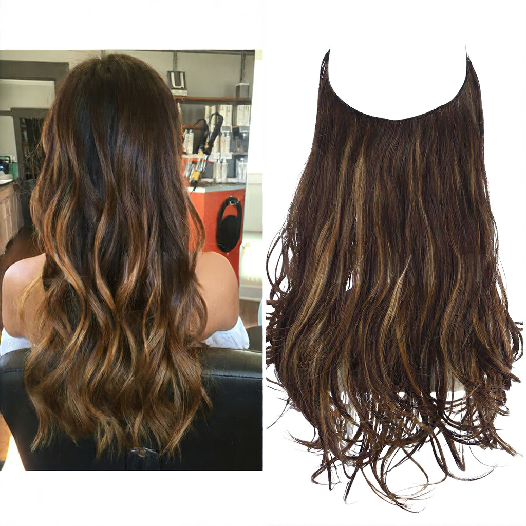 Invisible natural long curly hair