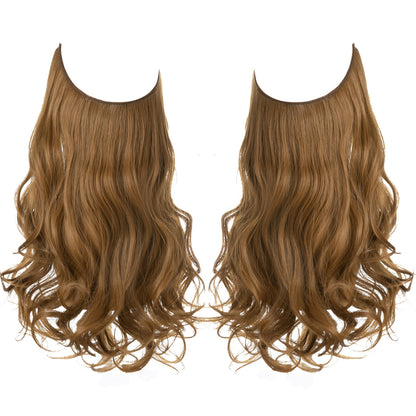 Invisible U-Shaped Hair Extensions Long Curly Synthetic Clip-in Ponytail